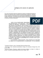 Consecuencias Metodologicas Del Contexto de Aplicacion (F Shuster V2 N4 Sep 1995)