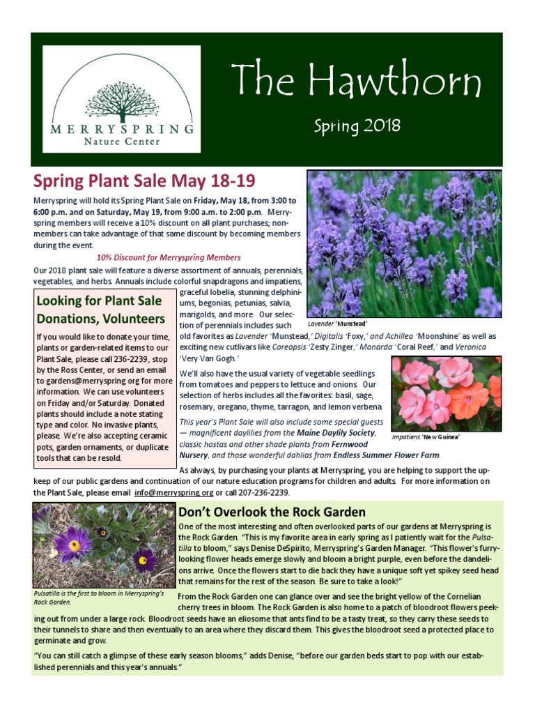 2018 Spring Newsletter | PDF | Gardens | Camping