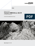 Environmental Data Sheet for Cementa CEM II/A-LL 42.5 R Cement