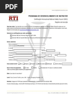 Inscrição Instrutor Nsc