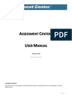 Assessmentcenter Manual