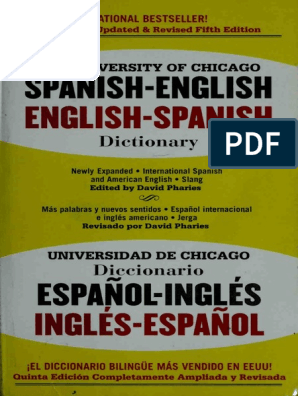 The University of Chicago Spanish Dictionary Spanish-English, E PDF, PDF, Word