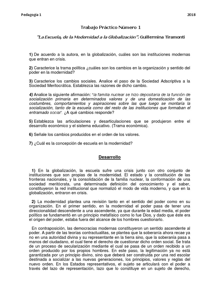 Crisis de la Escuela en la Modernidad | PDF | Modernidad | Familia