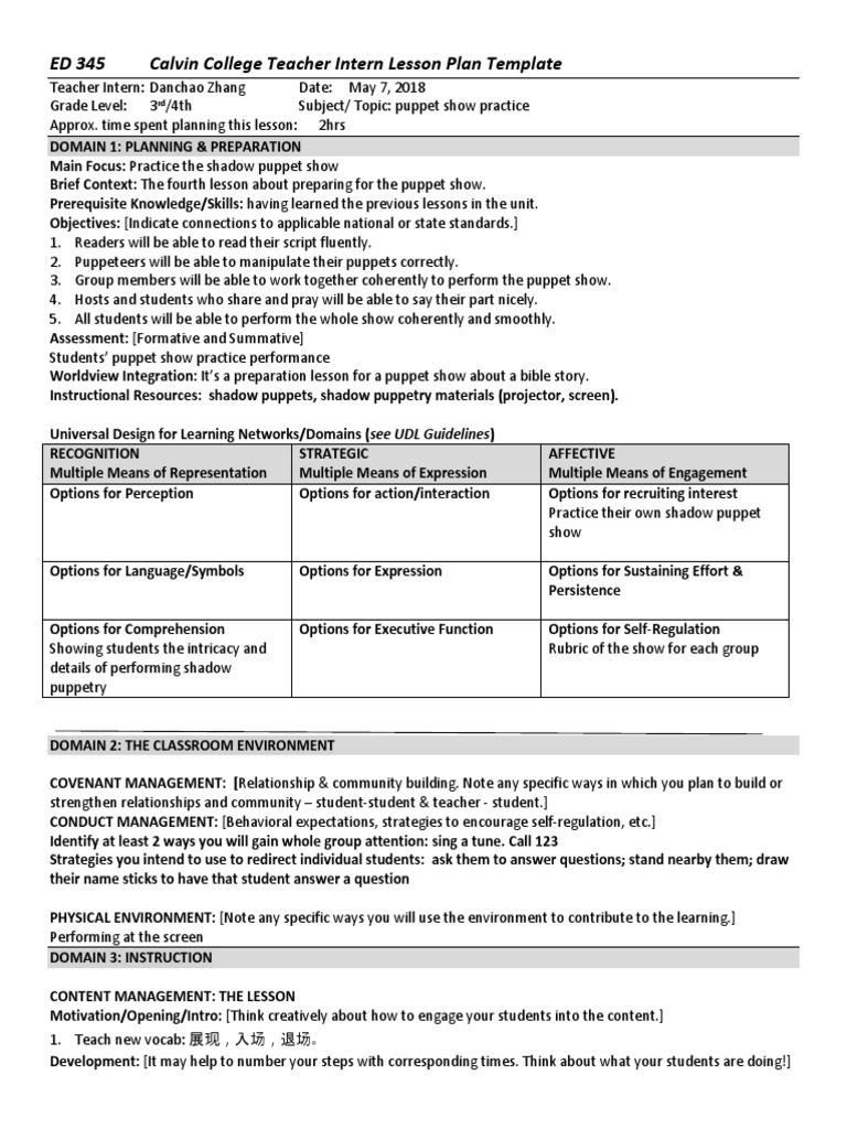 Practice For The Puppet Show Lesson Plan PDF Lesson Plan Puppetry