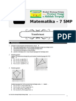 Bank Soal Cabang Matematika 7 SMP (Transformasi)