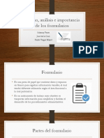 Diseño, Análisis e Importancia de Los Formularios