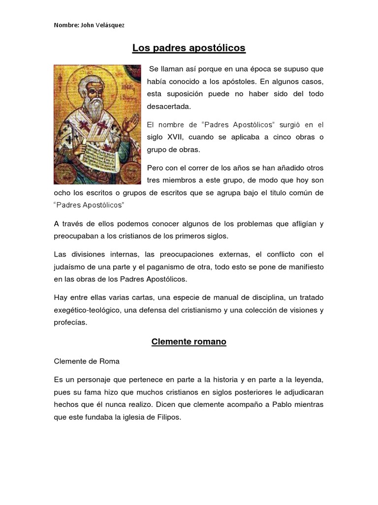 Los Padres Apostólicos HI PDF Cristo (título) San Pedro