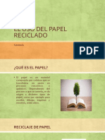 El Uso Del Papel Reciclado