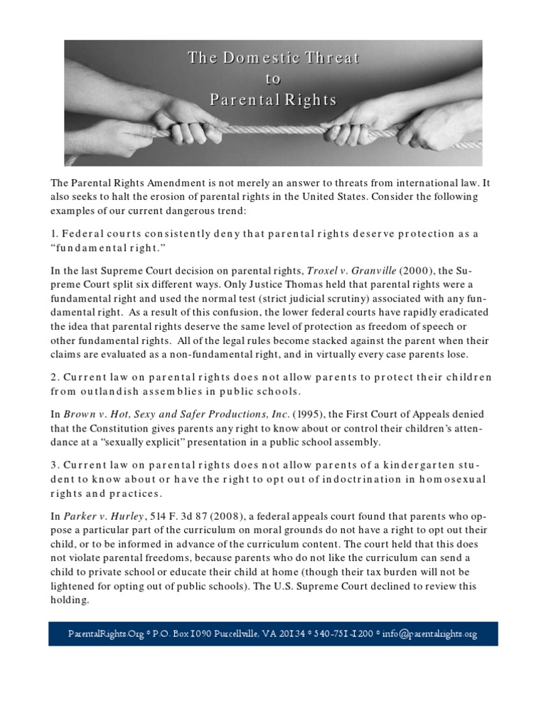 Erosion of Parental Rights in America | PDF | Fundamental Rights ...