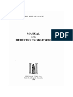 BTSA-2297 (Manual de Derecho Probatorio - Azula)