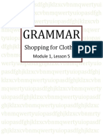 Grammar: Shopping For Clothes