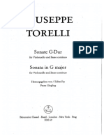 TORELLI Giuseppe (1658-1709) Cello Sonata in Sol M (1701-08)