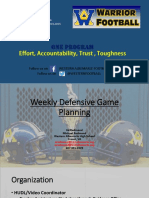 Weekly Defensive Game Planning