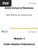 Amity School of Business: Public Relations and Corporate Image