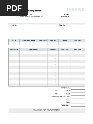 Free Invoice Template