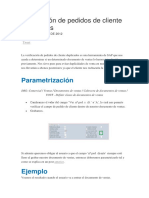 Verificación de Pedidos de Cliente Duplicados