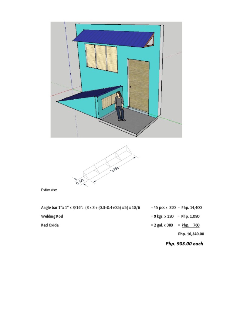Canopy Construction Cost Estimate | PDF