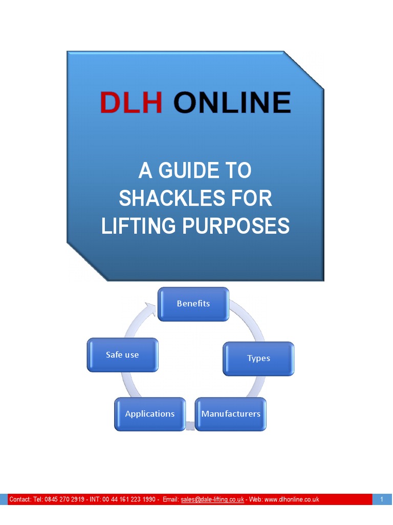 A Guide To Shackles For Lifting Purposes Benefits Pdf Screw