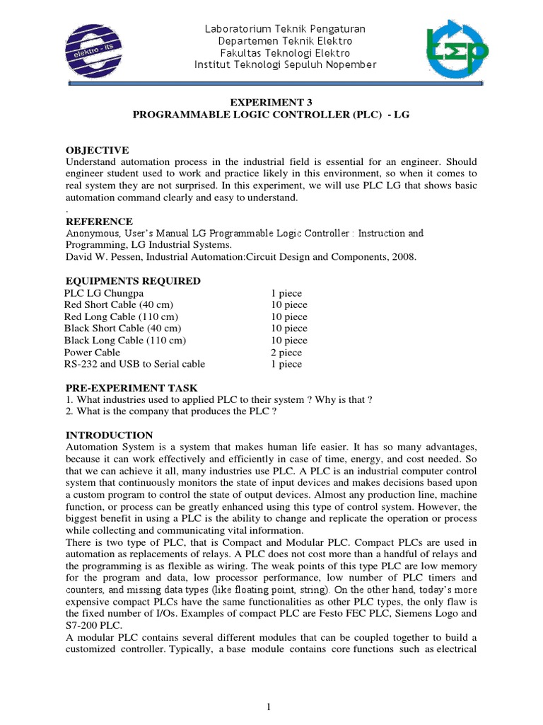 LG PLC Basics for Industrial Automation | PDF | Programmable Logic ...