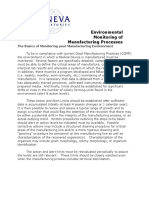 Environmental Monitoring of Manufacturing Processes