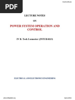 Power System Operation and Control