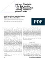 Influence of Learning Effects On The Results of The Cap-Sorting Test Roth 28-Hue (E) Desaturated: Influence of Learning Effects On Colour-Arrangement Tests