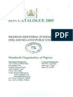 Catalogue of Nigerian Standards 2005 PDF