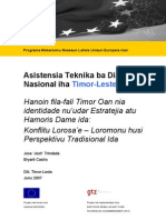 Hanoin Fila-Fali Timor Oan Nia Identidade Nu'udar Estratejia Atu Hamoris Dame Ida: Konflitu Lorosa'e - Loromonu Husi Perspektivu Tradisional Ida