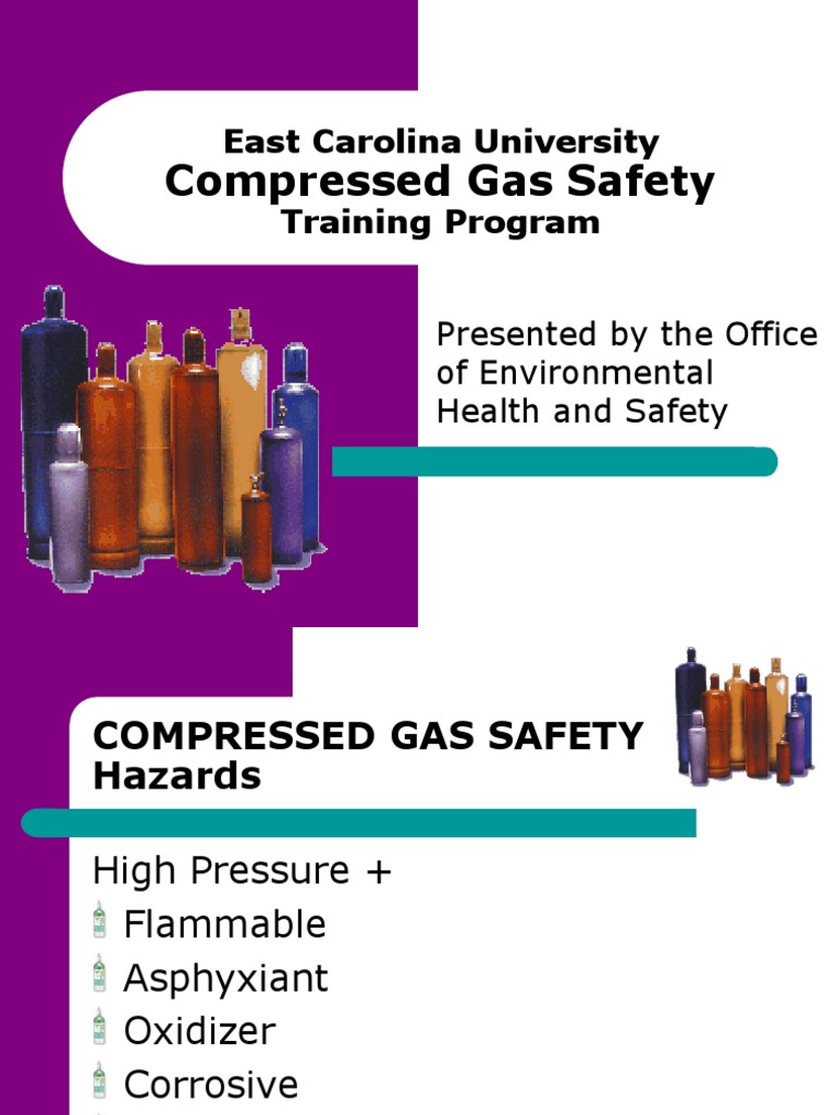 Compressed Gas Safety: East Carolina University Training Program | PDF ...