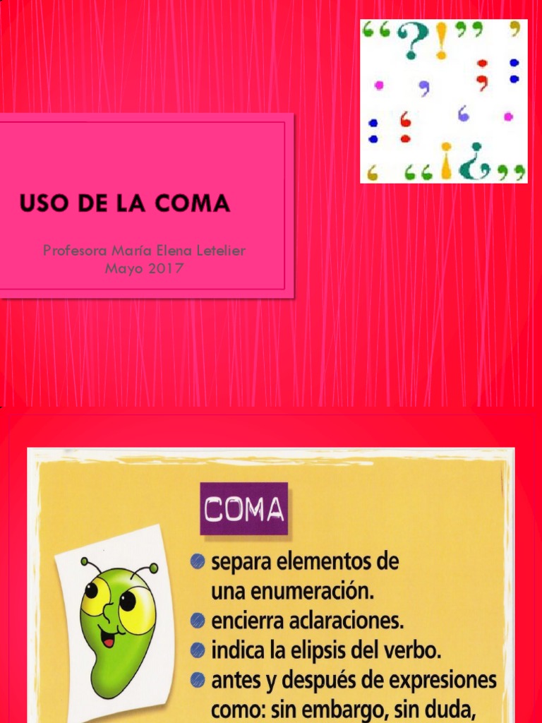 Uso de La Coma PDF | PDF | Artes del Lenguaje y Comunicación