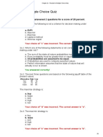 Chapter 2s - Results For Mulitple Choice Quiz