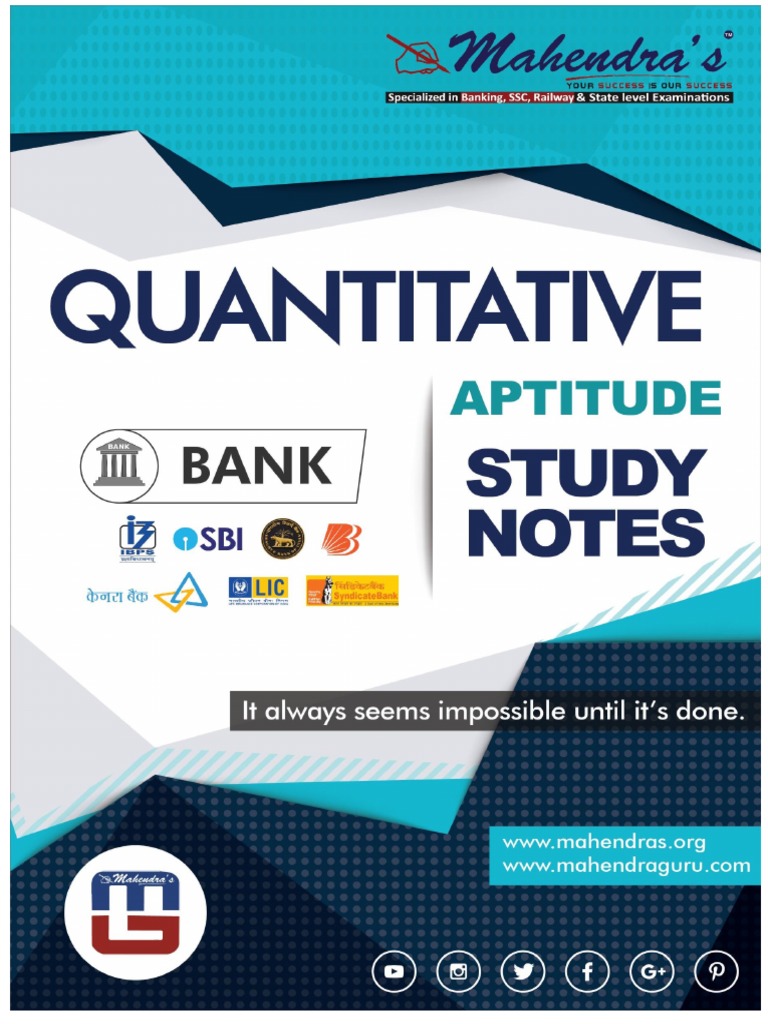 Maths Study Notes Bank English Version 03 05 18 PDF | PDF | Ratio ...