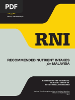 RENI 2002: Energy & Nutrient Guidelines | PDF | Science & Mathematics