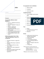 Evidence Section Evaluation and Checklist