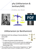 Philosophy (Utilitarianism & Bentham/Mill) : Christina, Joe, Devon