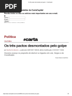 Os Três Pactos Desmontados Pelo Golpe — CartaCapital