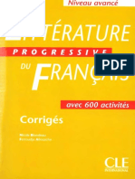 Littérature Progressive Du Français - Avancé Corrigés PDF