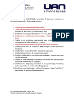 Propuestas de Proyectos a Desarrollar