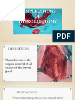 Complications OF Thyroidectomy: DR Afuye Olubunmi MB BS (Ilorin) 1 February, 2016