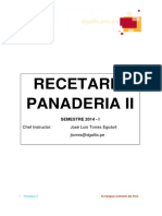 Recetario de panadería