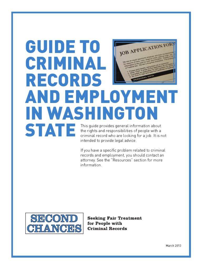 Criminal Background Guidelines in Wa State PDF Background Check