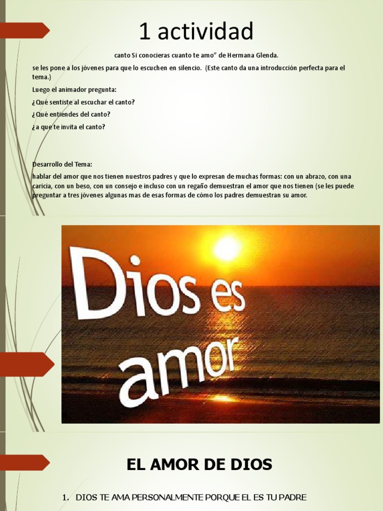 El Amor de Dios: Actividad Kerigma | PDF | Pecado | Amor