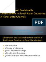 Governance and Sustainable Development in South Asian Countries