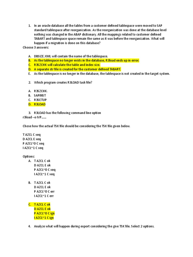 OS DB Certification Questions | PDF | Oracle Database | C (Programming  Language)