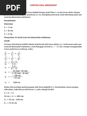 Contoh Soal Mikroskop Docx