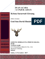 Buku Panduan Acara Unjuk Krisna