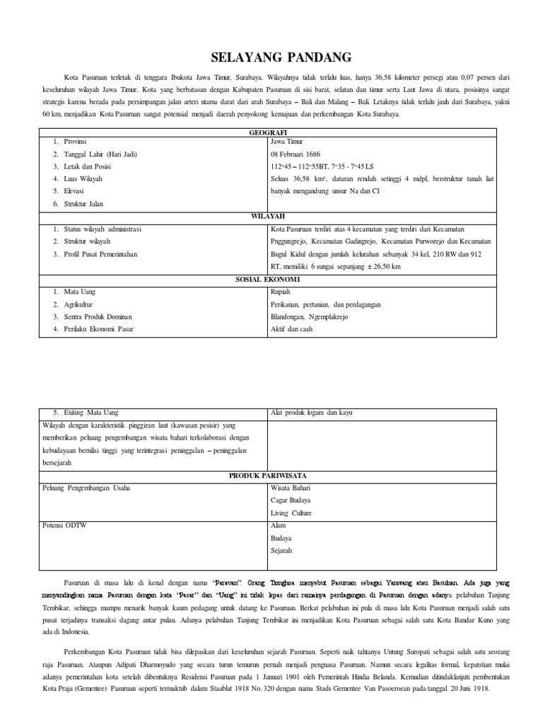Selayang Pandang | PDF