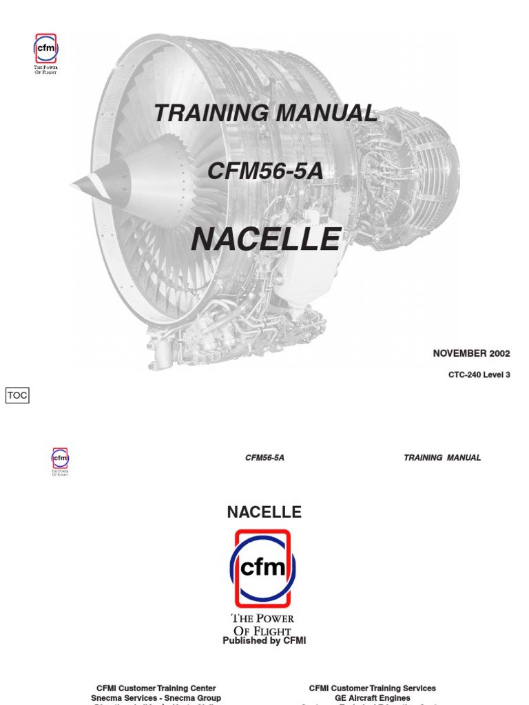 CFM56 5A Training Manual - Nacelle | Computer Engineering | Computing