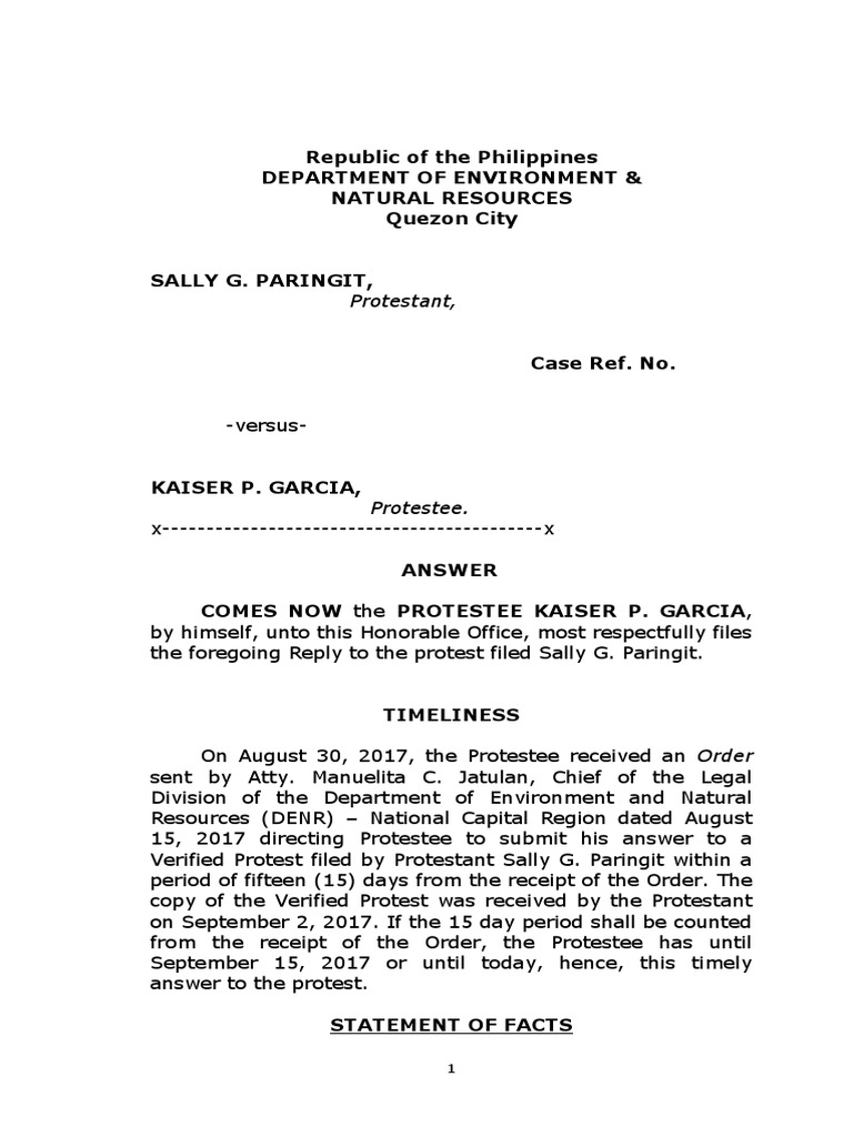 Protest Pdf Affirmative Defense Ownership
