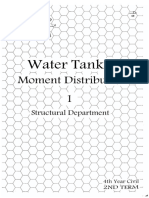 Water Tanks Moment Distribution